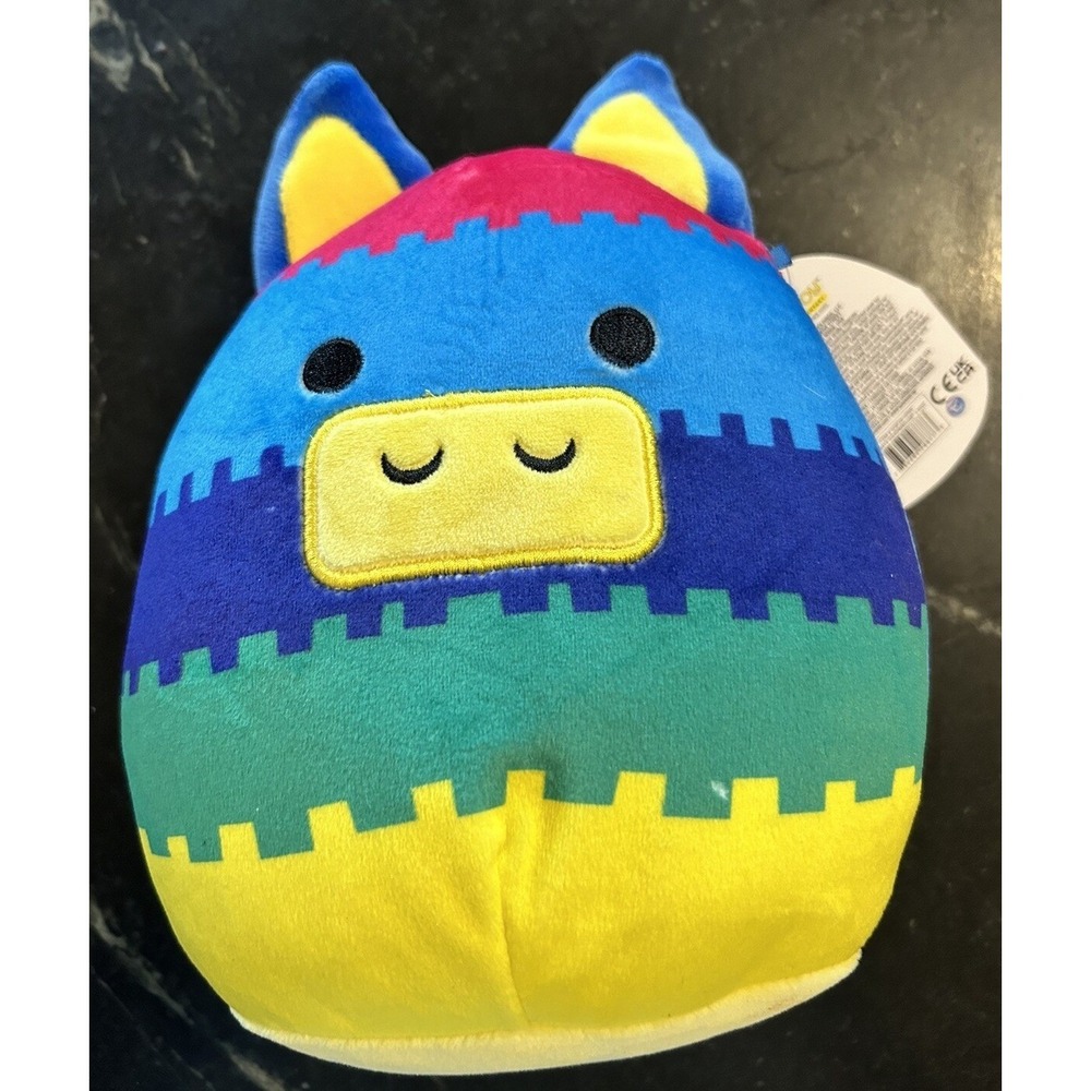 Squishmallows Luz the PiΓ±ata 8 inch Blue Rainbow Fiesta Plush NWT 2023